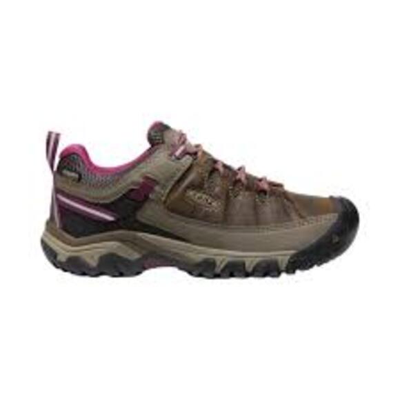 KEEN® Targhee III Low Waterproof Hiking Shoes in Weiss/Boysenberry - Picture 13 of 16